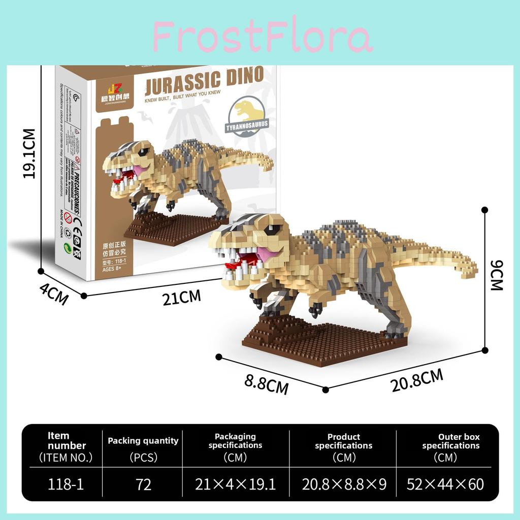 Dinosaur Builder Blocks With Abs Plastic For Educational Play And Diy Construction For Kids