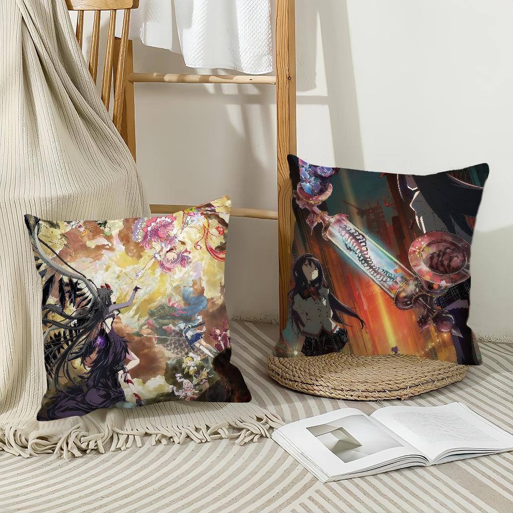 Anime p-Puella Magi Madoka m-Magica Pillow Case Office Cushions Suitable For Sofa Car Bedroom Decorative Cushion Cover