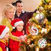 VOFUN-105 Pieces Sublimation Ornament Blanks, Round Blank Sublimation Ornaments Sublimation For Christmas Tree, DIY Handmade