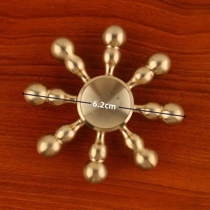 Brass Fingertip Gyro Combat Eight Arm Gyro Detachable Metal Adult Decompression Artifact Student Creative Gift Hand Play Piece