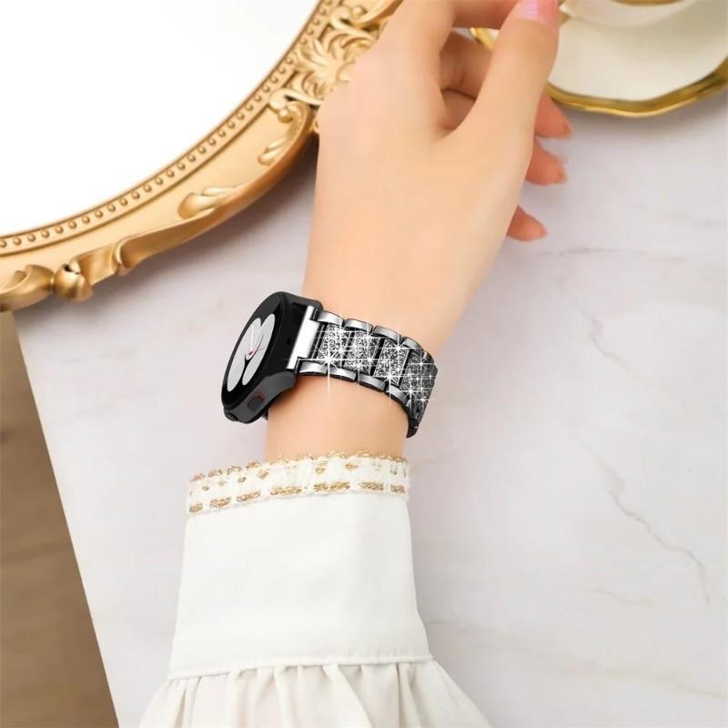 Diamond Strap for Samsung Galaxy Watch 7/FE/6/4/Classic/5/pro 45mm 40mm 44mm Metal 20mm 22mm