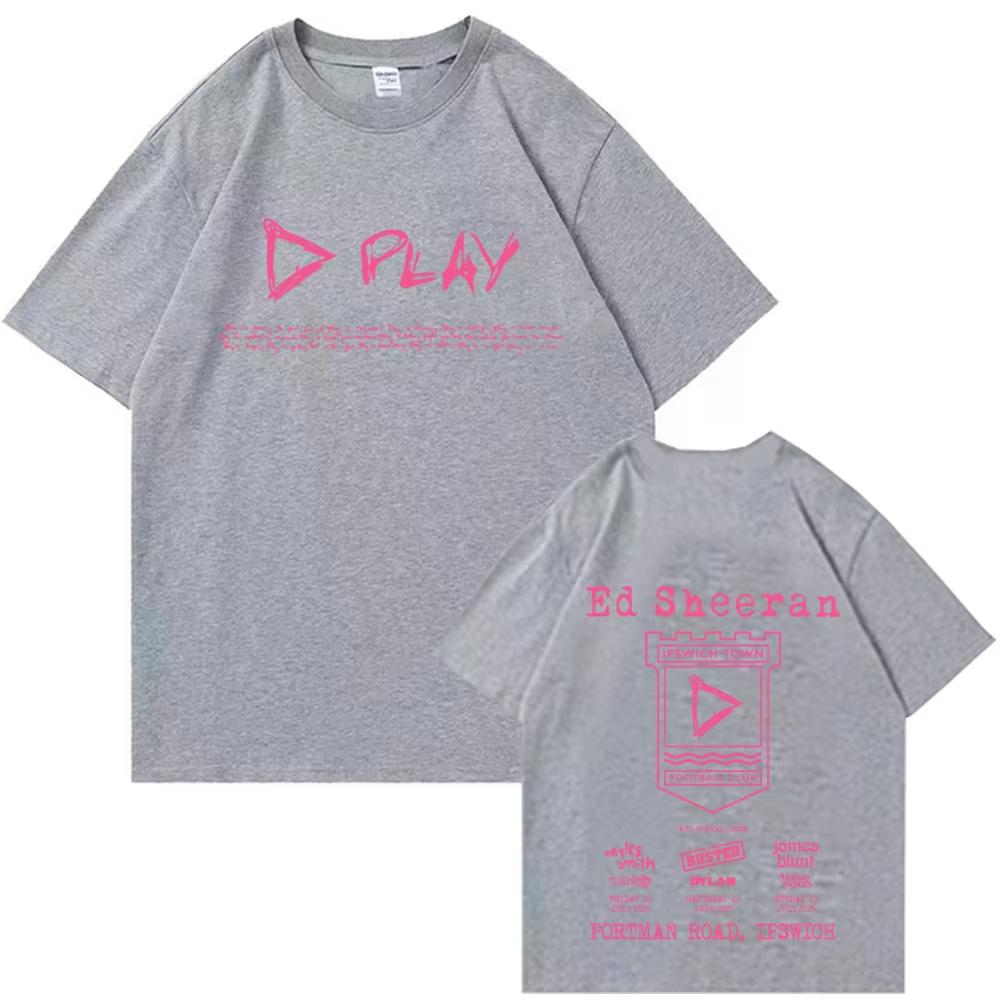 Ed Sheeran Mathematics 2025 Tour Summer Cotton T-Shirts Man Woman Harajuku O-Neck Short Sleeve Shirts Music Fans Gift Male Tops