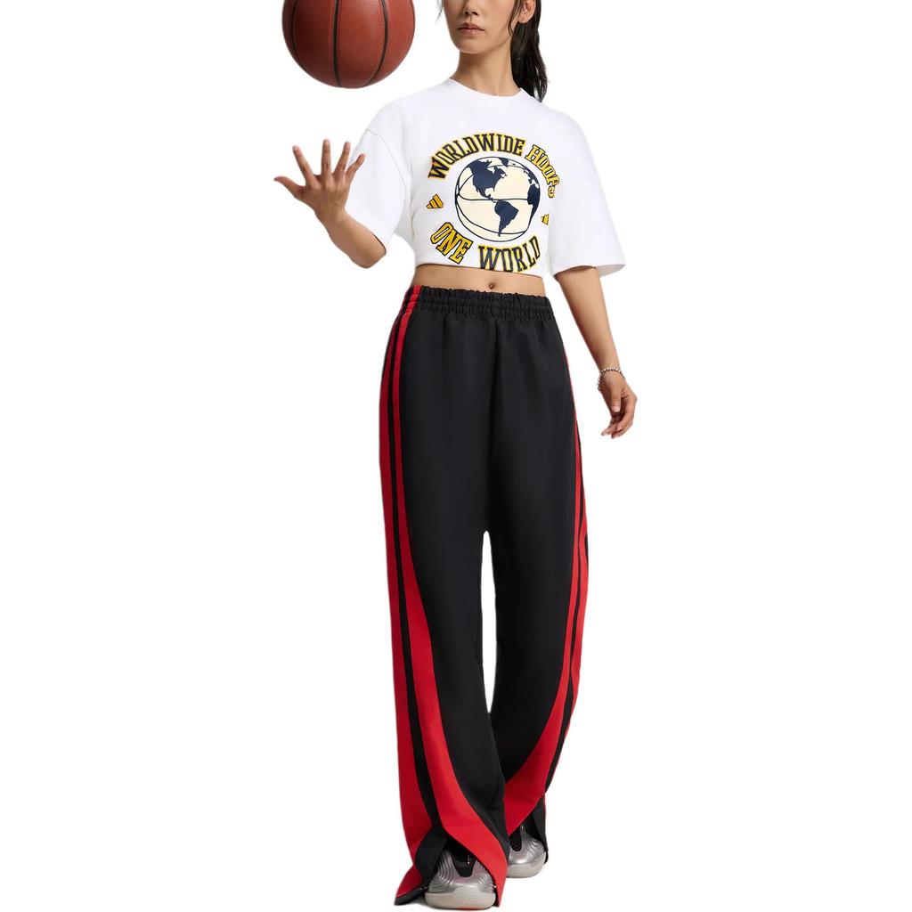 Adidas Worldwide Hoops Global Loose Knit Crew Neck Basketball Sports Short Sleeve T-Shirt Unisex Tops KX5732