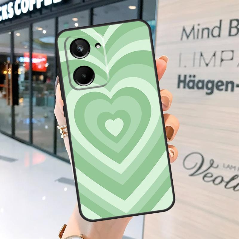 Latte Love Groovy Coffee Heart Pink Case For Realme GT7 Pro GT6 11 12 13 14 15 Pro Plus C55 C53 C35 C33 C61 C65 C67 C53 C71 C75