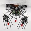Lace Choker Necklace Rhinestones Earrings Set Halloween Costume Accessories Gothic Vampires Jewelry Set for Wedding