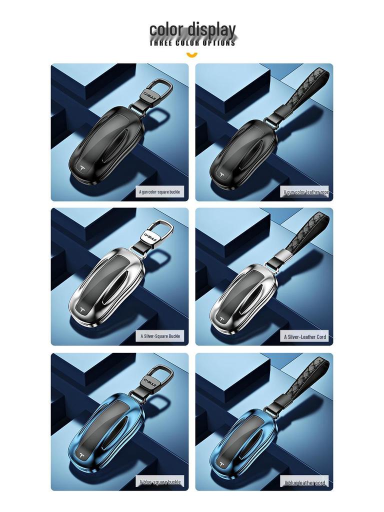 Tesla X & Model S Key Cover: Aluminum Alloy with Leather Rope