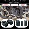 2Pcs with Buffer Crash Bar Guard Anti-Collision Bumper Protection Block Engine Guard Protector