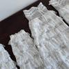 Aesthetic Elegant Tiered Ruffle Lace Leg Warmers for Women Mesh Leg Sleeves Covers Footless Socks with Ribbon Bowknot