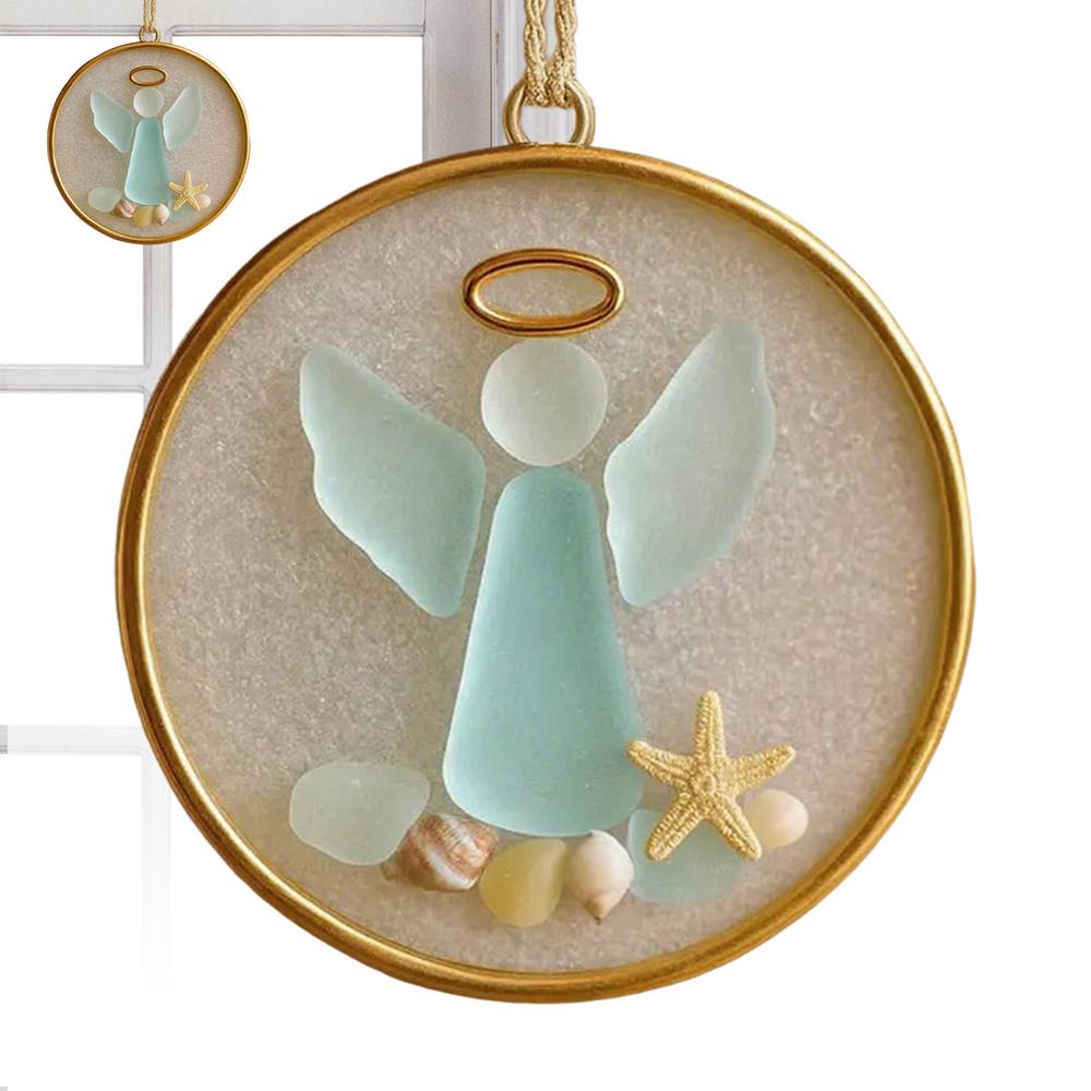 Christmas Tree Ornaments Acrylic Christmas Coastal Decoration Beach Themed Pendant For Window Wall Living Room Holiday Home