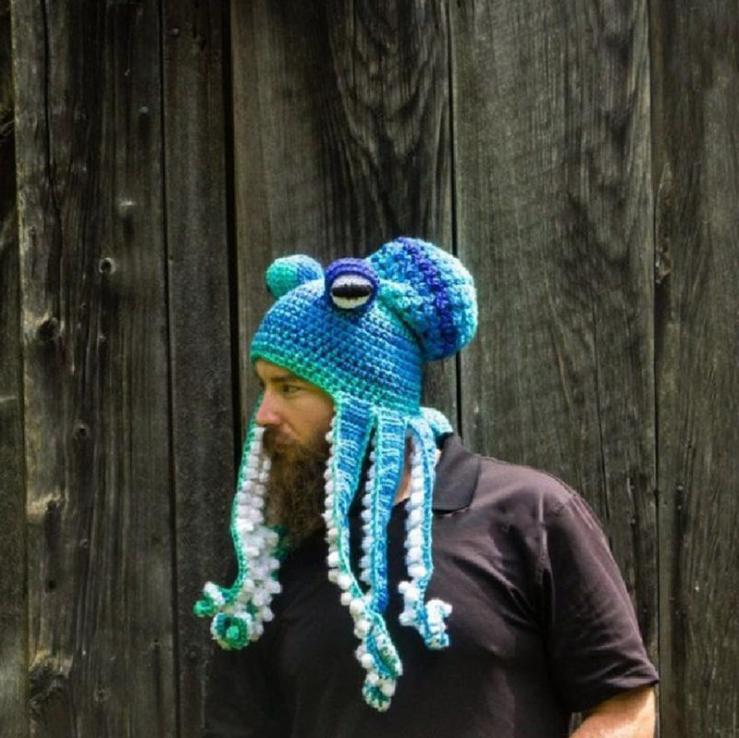 Hot Sale Octopus Hat Winter Foreign Trade New Creative Hip-hop Funny Handmade Knitted Wool Hat