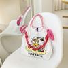 Japanese Style Handmade Waterproof Nylon Canvas Bag with Embroidered Patterns, Large Capacity