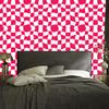 Wallpaper Casual Checkerboard of Roses for Living Room and Bedroom 50x1000