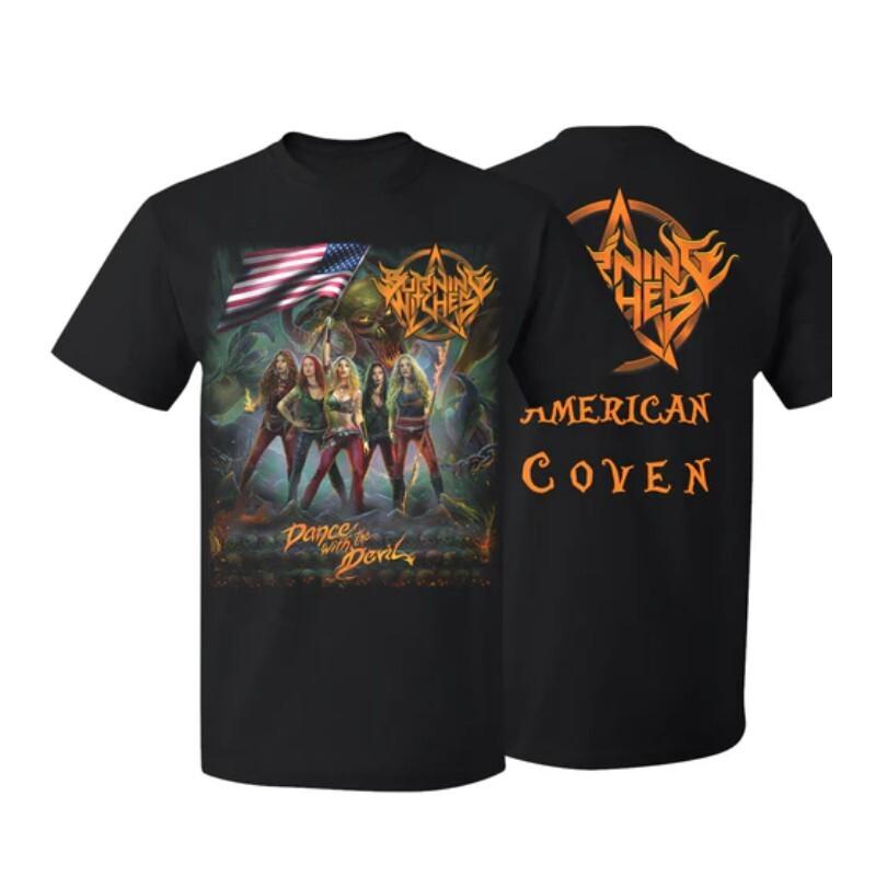 Burning Witches Dance With The Devil 2 Sided T-Shirt M