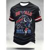 Men'S Buffalo Buffalo 1960 Retro Rugby Printed Short Sleeve T-Shirt Breathable Round Neck Sports Party Trendy T-Shirt