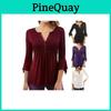 Fashion Women Slim Fit Long Sleeve Blouse Shirt Casual Cotton T-shirt For Effortless Style