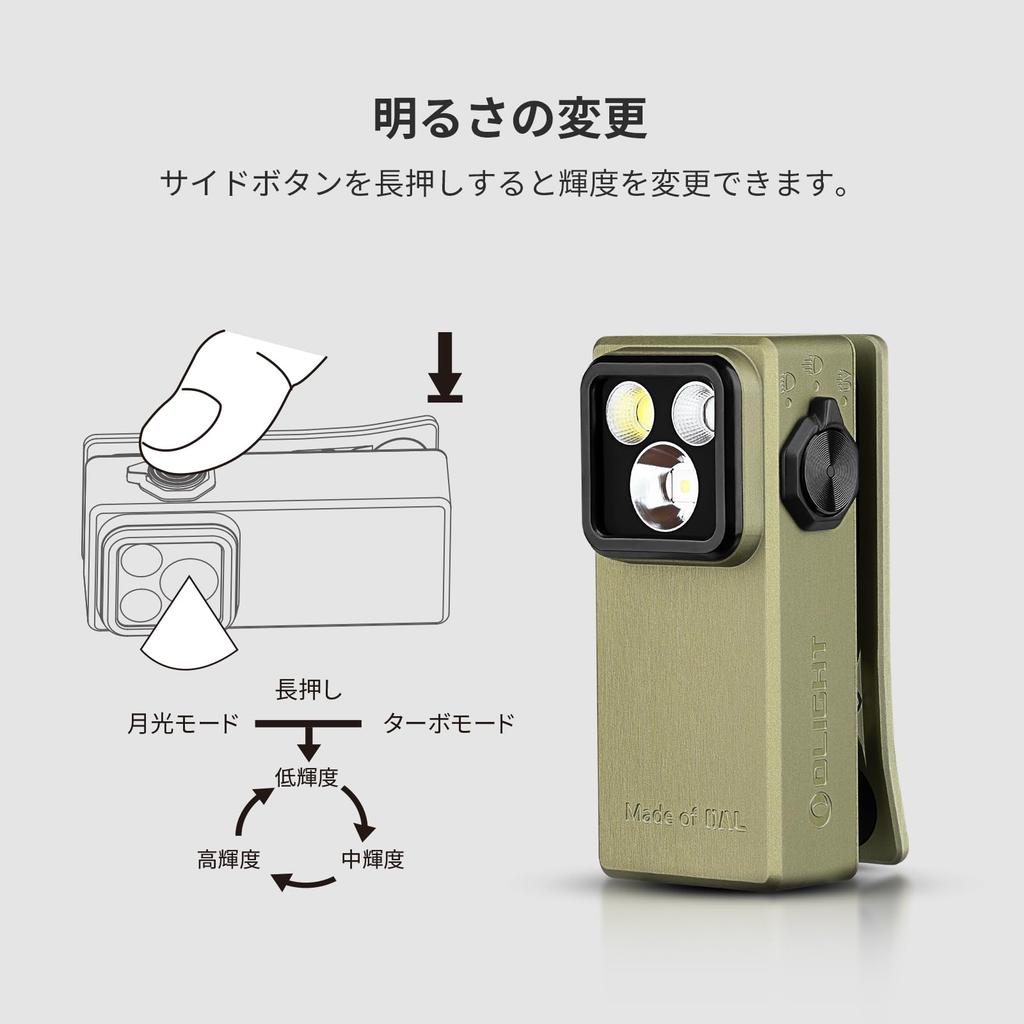 OLIGHT Oclip Ultra Compact LED Running Light 530lm IPX6 Waterproof Clip-on 3-in-1 Flood
