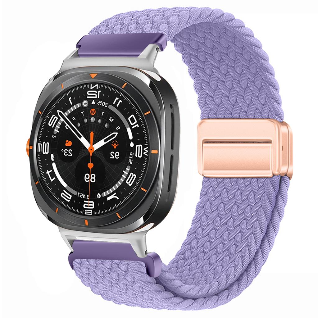 For Samsung Galaxy Watch Ultra Strap 47mm Accessories Magnetic Nylon Braided sport Bracelet Correa Galaxy Watch 7 Ultra Band