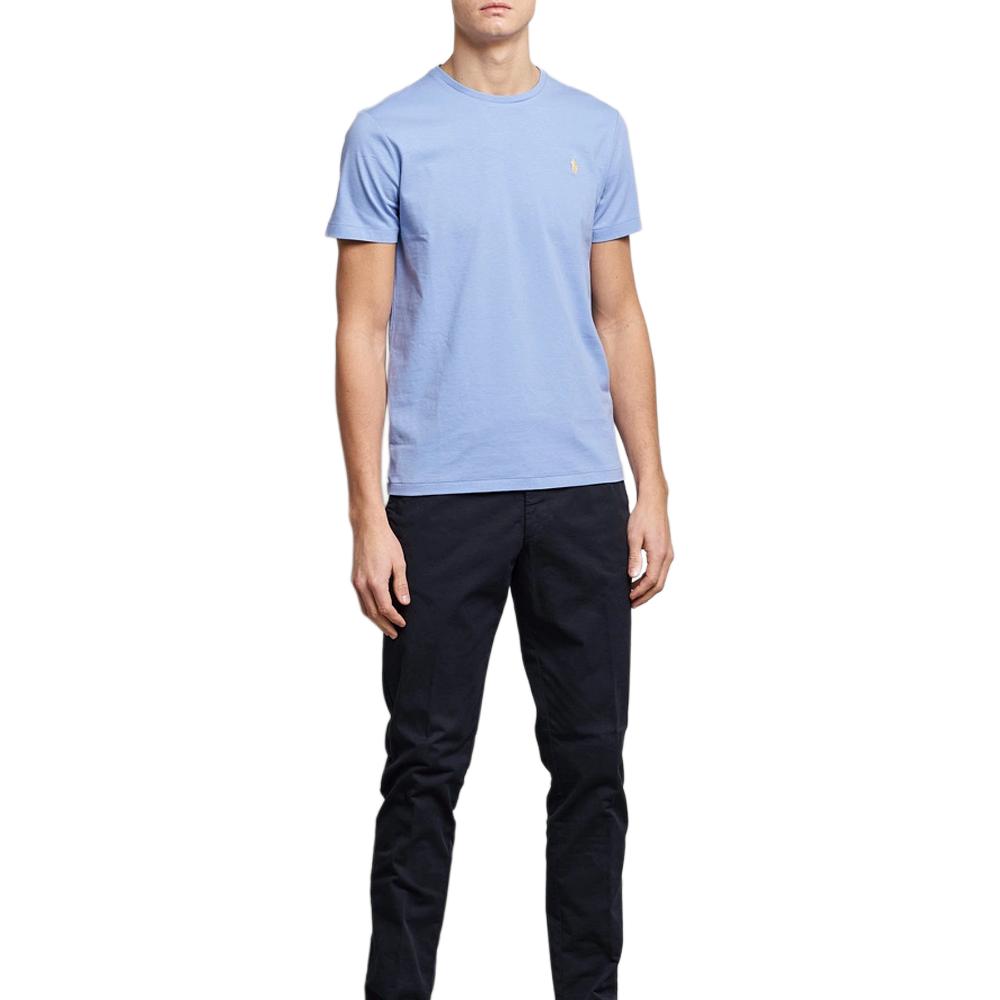 Polo Ralph Lauren Crew Neck Pony Embroidered Short Sleeve T-Shirt Men Tops Blue 710865767-018