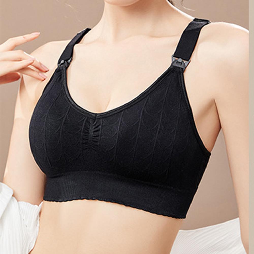 Pregnant women's front buckle breastfeeding underwear bra large size bra breastfeeding gather anti-sagging thin bra