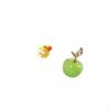Cartoon Snake Statue Decorative Figurine Resin Tabletop Ornament Ceramic Fruit Sculpture for Shelf