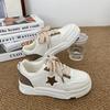 Star Pattern Sneakers Women's  Spring New Muffin Soft Bottom Color Matching Lace-up Lightweight Fashion Women's Casual Sneaker