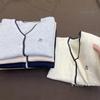 Niedriger Strickcardigan mit langen Ärmeln im koreanischen Stil für Damen, bestickt mit Schafen