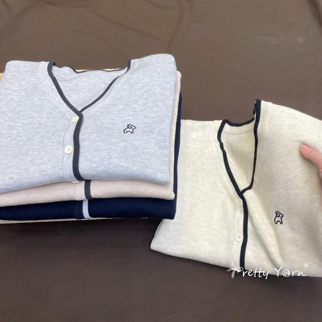Niedriger Strickcardigan mit langen Ärmeln im koreanischen Stil für Damen, bestickt mit Schafen