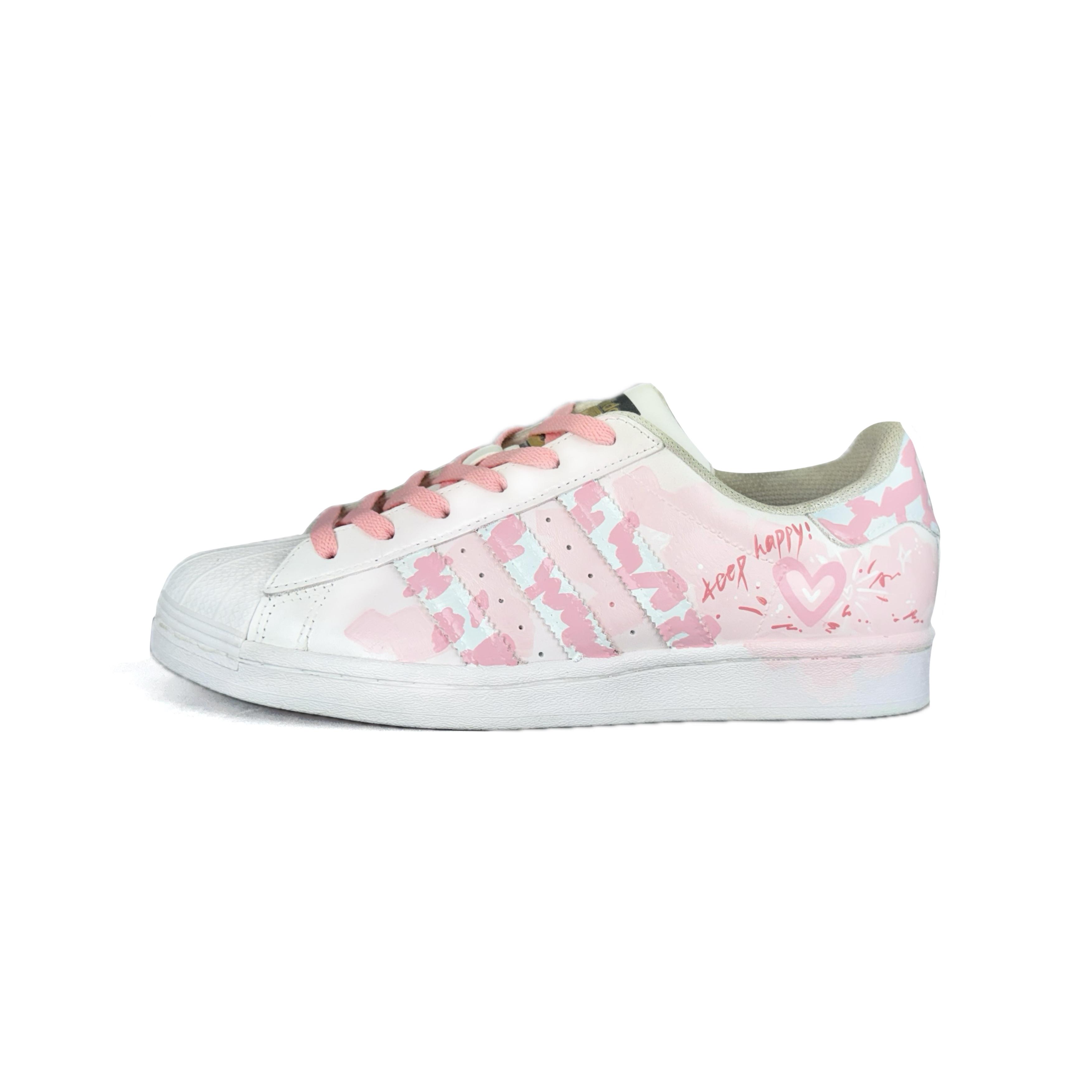 

Adidas Originals SUPERSTAR Low top Skateboard Shoes Unisex Pink White EG4958(Team502-) 38⅔
