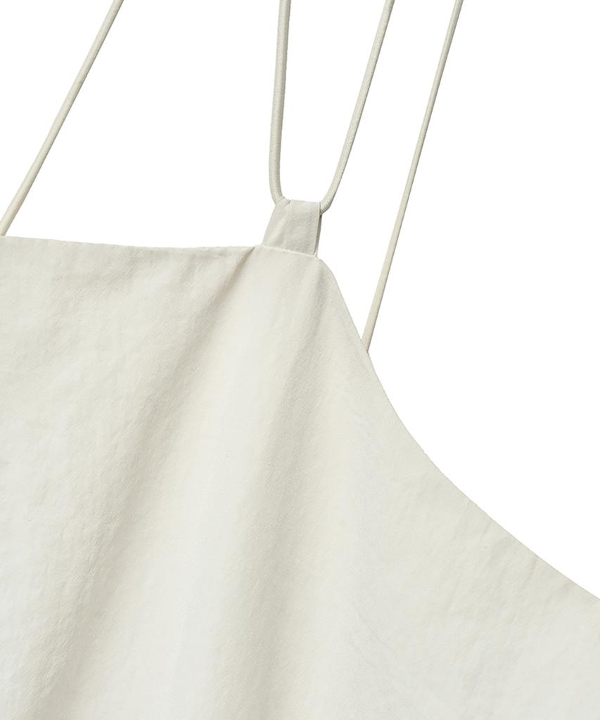 Noir For Woman Cotton Nylon Draping Dress (Ivory)
