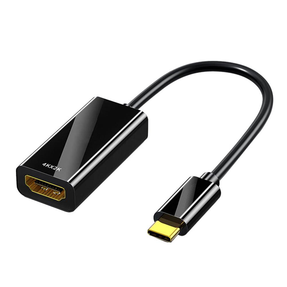 

USB Type C к HDMI HDTV-кабель-адаптер 4K Смарт-совместимый преобразователь ТВ-адаптера для ноутбука P K9J3 black-one-size
