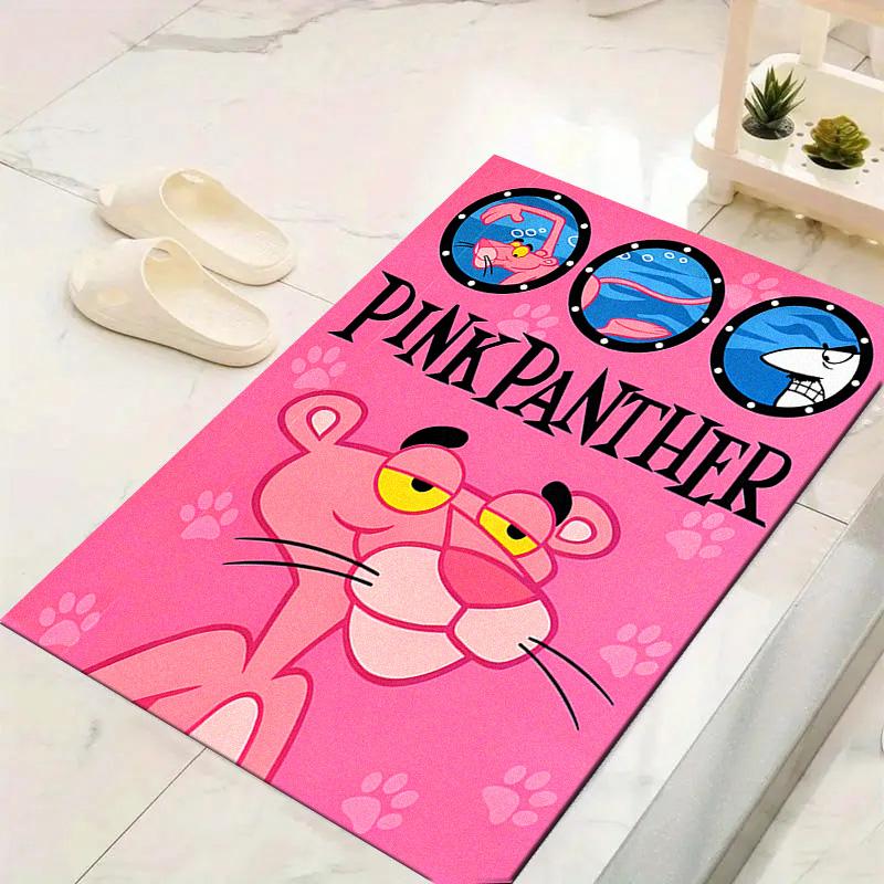 Tappeto Rosa Pantera per Soggiorno Camera da Letto Casa Decorazione Divano, Tappetino Antiscivolo per Giochi Bambini