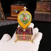 Light Luxury High-grade Egg-shaped Jewelry Box, Metal Handicrafts, Enamel Color Storage Box, Jewelry Box, Home Ornament Decoration Box.