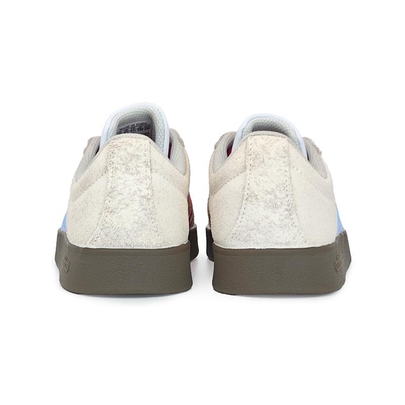 adidas VL COURT 2.0 Slip Resistant Abrasion Resistant Low Top Skateboard Shoes Unisex White Blue HQ1802(Team562-)