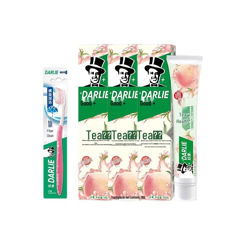 Darlie Tea Care First Extract Peach Toothpaste & Toothbrush Bundle