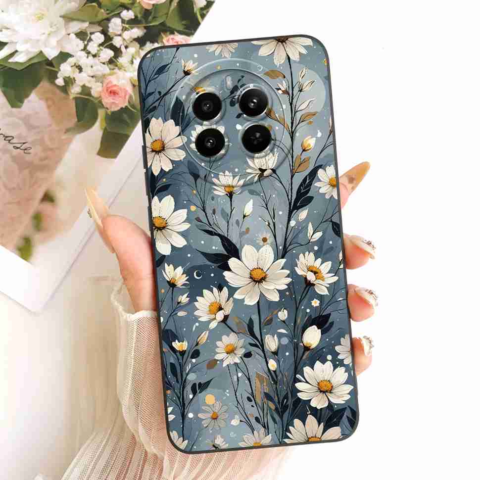 Für Realme 12 Pro 5G Hülle Bunte Blumen Rückseite Weiche Silikon Handyhülle Für Realme 12 Realme12 Pro RMX3842 Taschen Coque Capa
