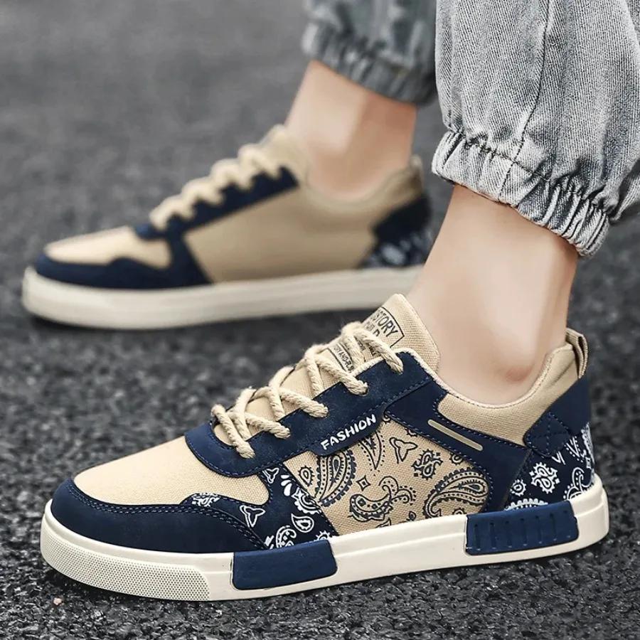 2025 Breathable canvas men's sneakers casual non-slip soft sole large size walking shoes Fashion board shoes flat shoes for men