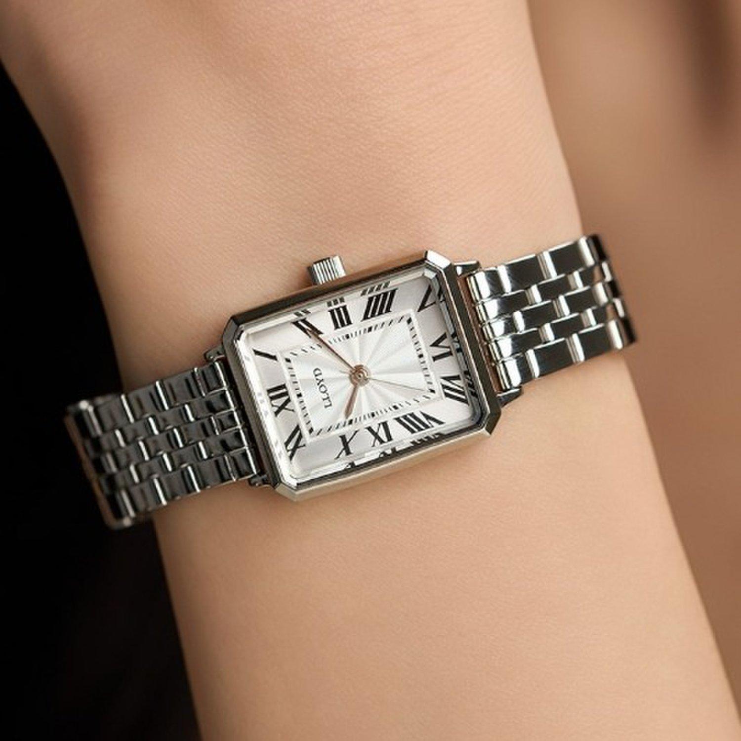 [LLOYD] Женские серебряные часы Carré LL2G26201XSS