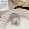 Colorful Beaded Flower Hair Rope Tie Children's Elastic Hair Band Sequins Ponytail Holder Rubber Band Baby Girl Hair Accessories