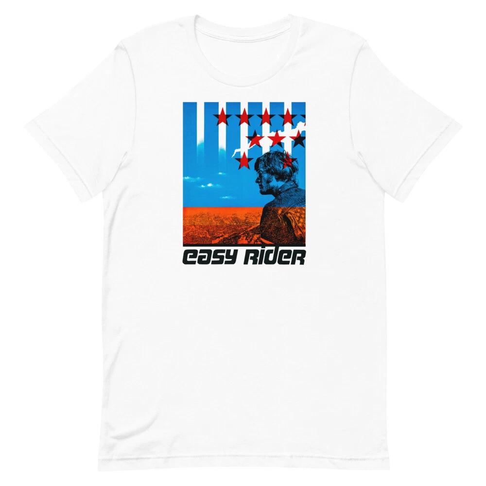 

Easy Rider 70s Movie Film Motorcycle Graphic Tee Shirt Unisex 100% Cotton T-shirt Mens Tees Top M
