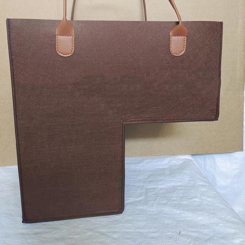 1PC With Leather Handle Basket Organizer For Office Felt Storage Basket Staircase Basket Foldable