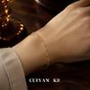 Cui Yan S925 Sterling Silver Korean INS Small Square Bracelet for Women - High-End Best Friend Jewelry