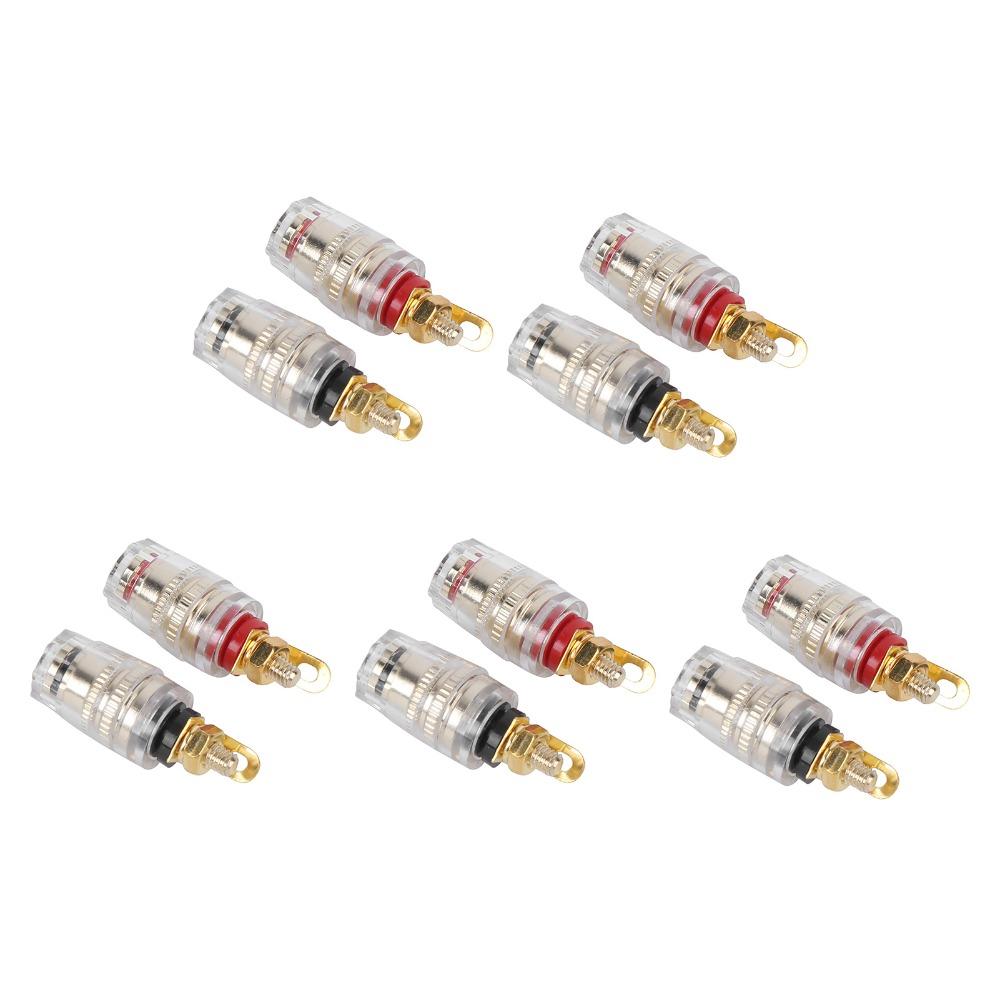 10Pcs Copper-gold Plated Speaker Terminal Binding Post Amplifier Terminal  Amplifier Connections