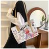 Cute Graffiti Print Tote Bag for Women Fashion Large Capacity Shoulder Handbag KTB