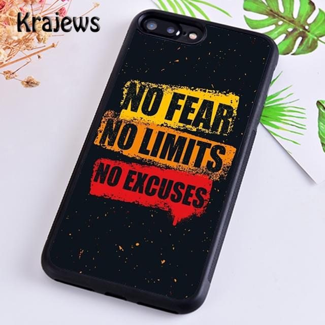 Krajews Motivational Gym Inspirational Quotes Phone Case For iPhone 17 Air 16 15 14 plus 11 12 13 pro max coque Fundas
