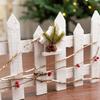 Popular Christmas Tree Skirt: Distressed White Wood Fence for Mall Window or Tabletop Decoration