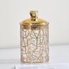 3 Pieces Gold Foil Candy Storage Container Clear PET Jars With Airtight Lids For Kitchen Pantries Organization