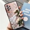 Flower Marble Phone Case for Samsung Galaxy A55 A54 A53 A52 A51 A13 A12 A35 A34 A33 A32 A71 A23 A21s Matte