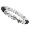 White Turquoise Elephant Bracelet - 8mm Jewelry Accessory