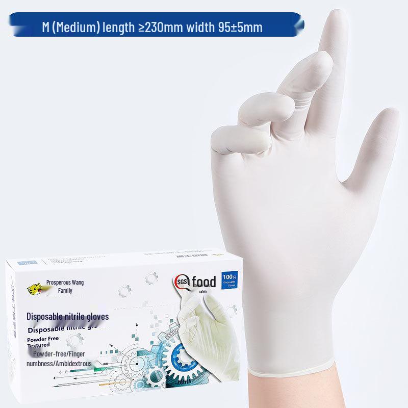 Food Grade Waterproof Nitrile Gloves: Oil Resistant, High Elasticity, Durable, Powder-Free for Kitchen Cleaning and Dishwashing