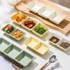 Creative Ceramic Soy Sauce Dish Spice Plate 2/3 Grids Dinner Plates Household Snack Plate Kitchen Accessories